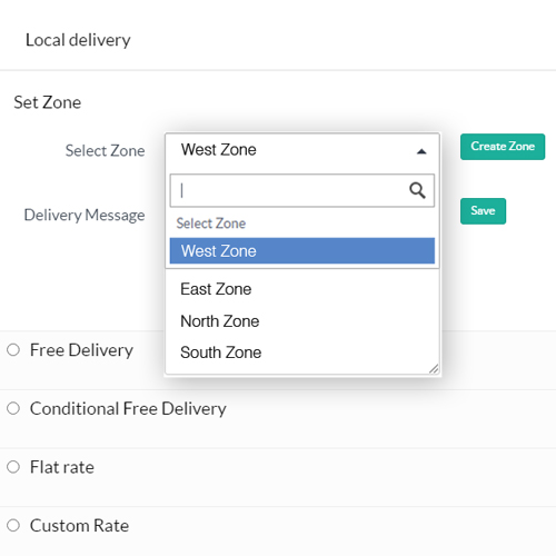 Set multiple delivery zones with VistaShopee
